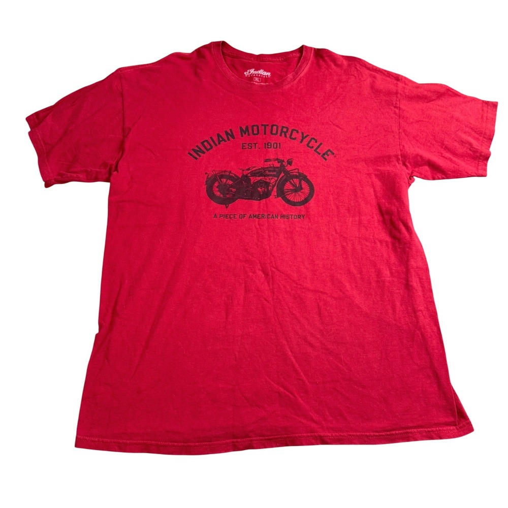 Indian Motorcycle T-Shirt Mens XL Red Graphic Lexington Kentucky Biker Tee